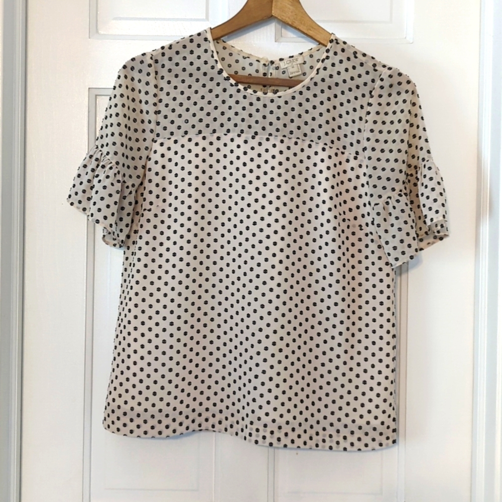 J.Crew Ruffle Sleeve Top